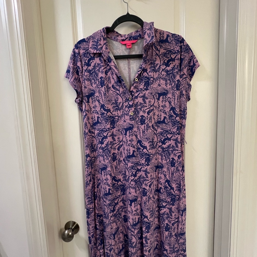 Floral Pink and Blue Women's Dress🌸
